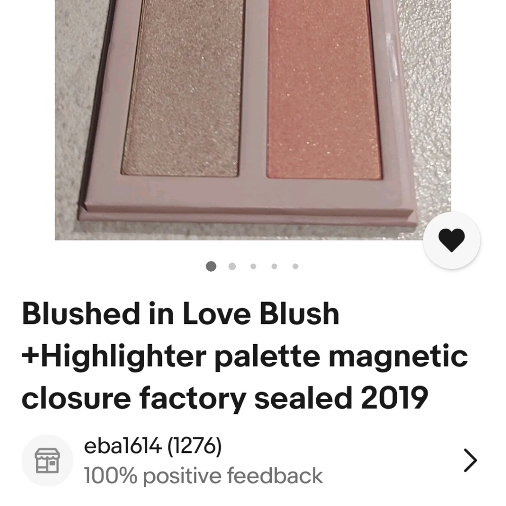 Blushed in LoveBlush+Highlighter palette magnetic closurefactory sealed2